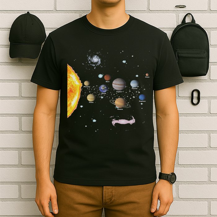 Stem Realistic Space Solar System T-Shirt