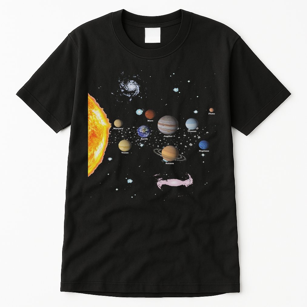 Stem Realistic Space Solar System Tall T-Shirt