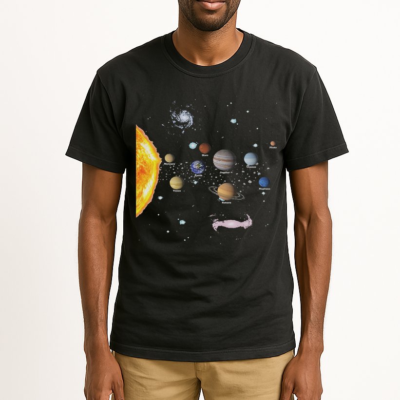 Stem Realistic Space Solar System Tall T-Shirt