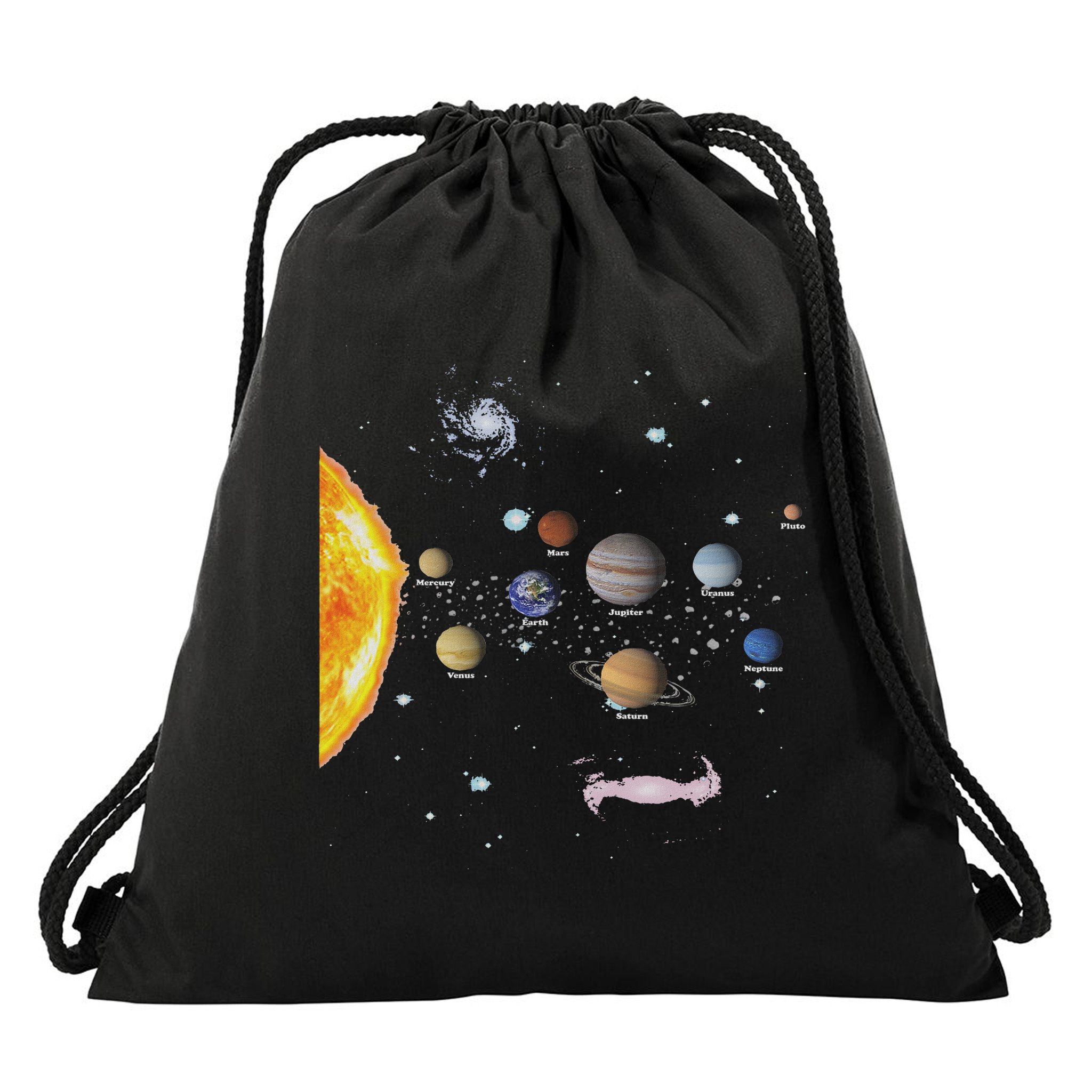 Stem Realistic Space Solar System Drawstring Bag