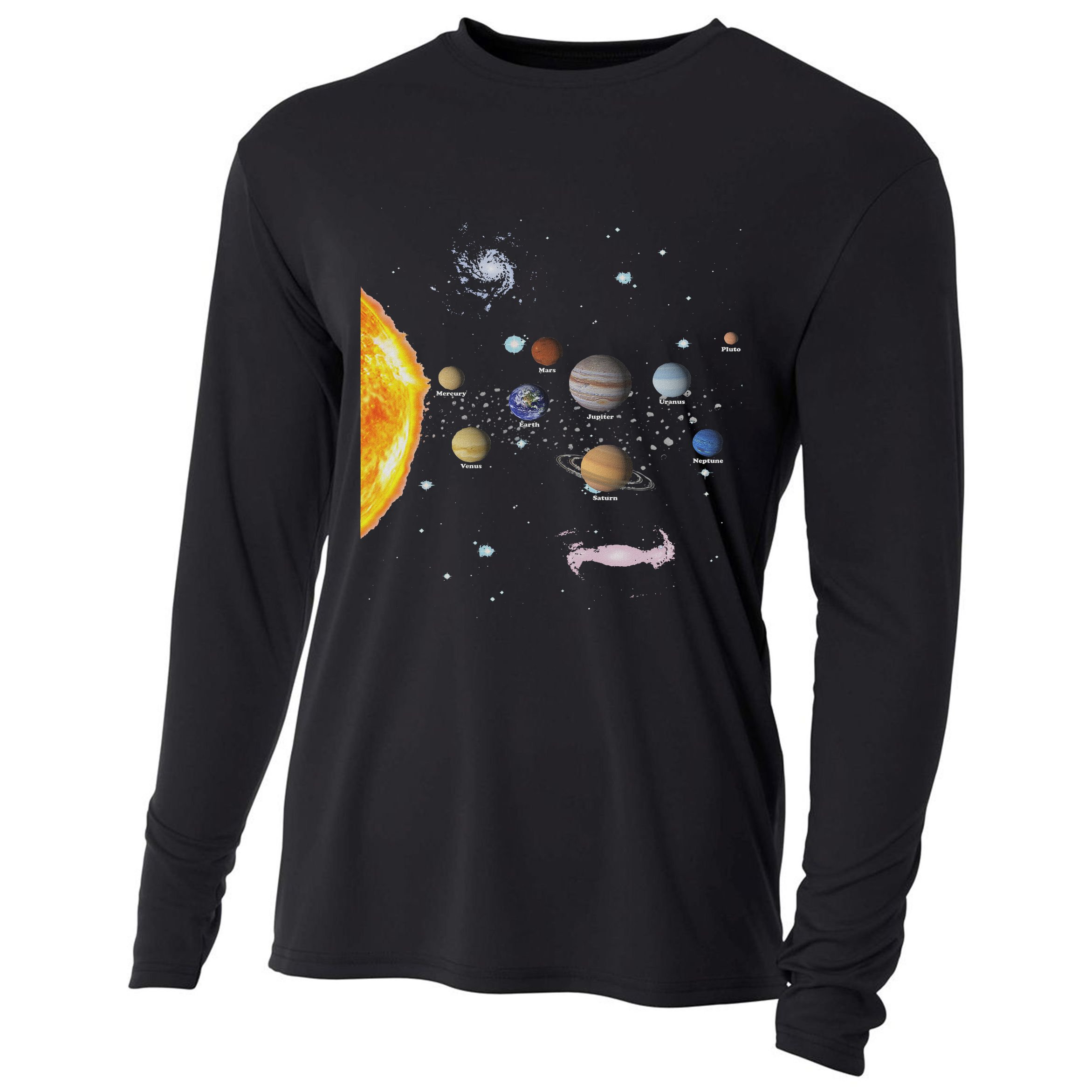 Stem Realistic Space Solar System Cooling Performance Long Sleeve Crew