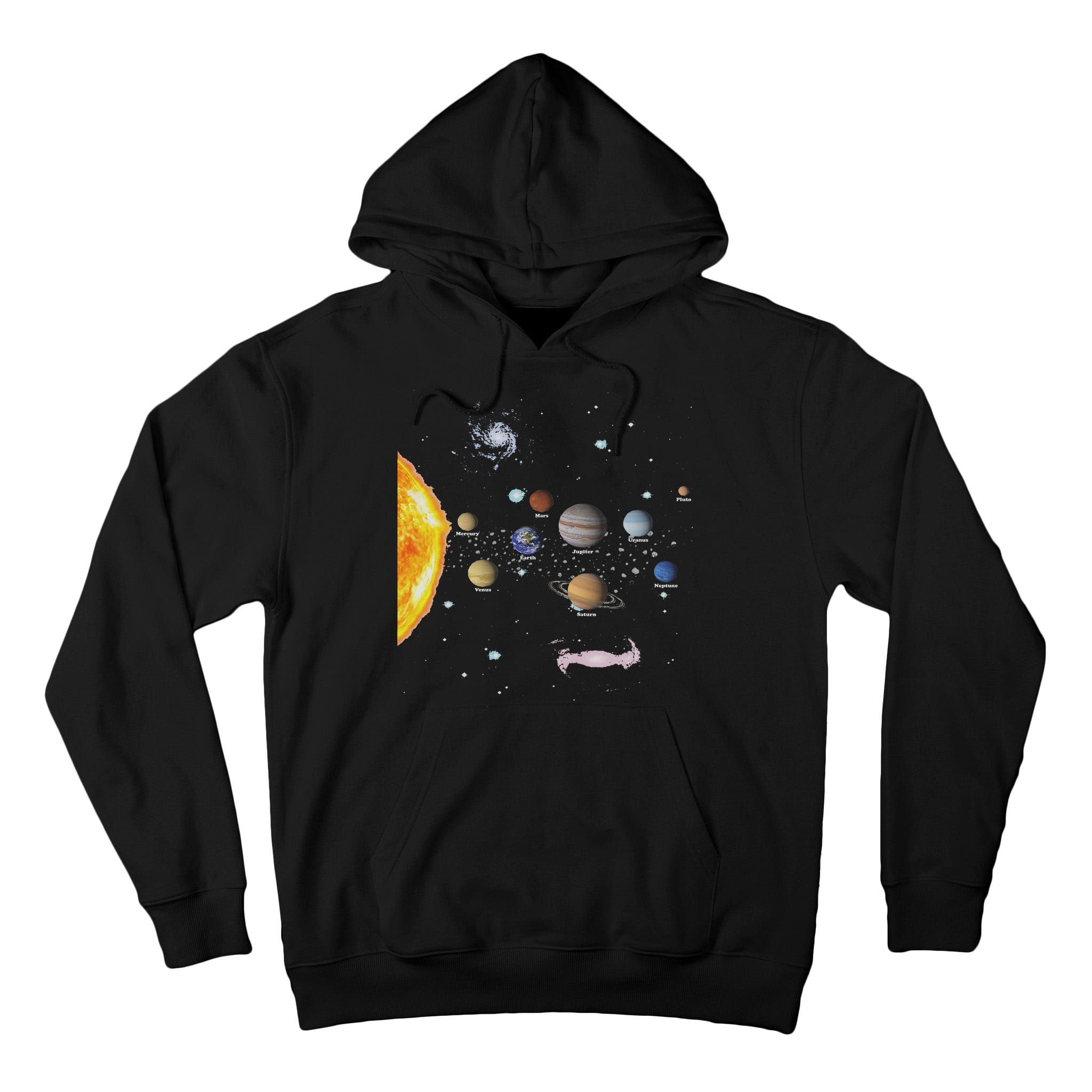 Stem Realistic Space Solar System Tall Hoodie