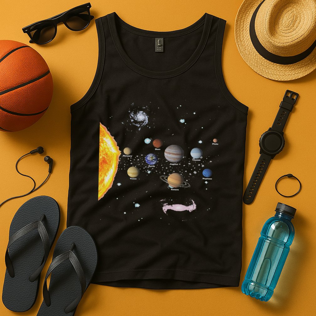 Stem Realistic Space Solar System Tank Top