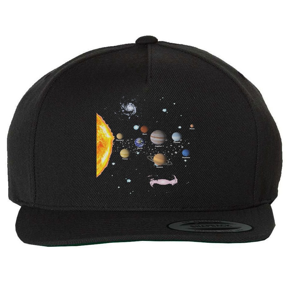 Stem Realistic Space Solar System Wool Snapback Cap