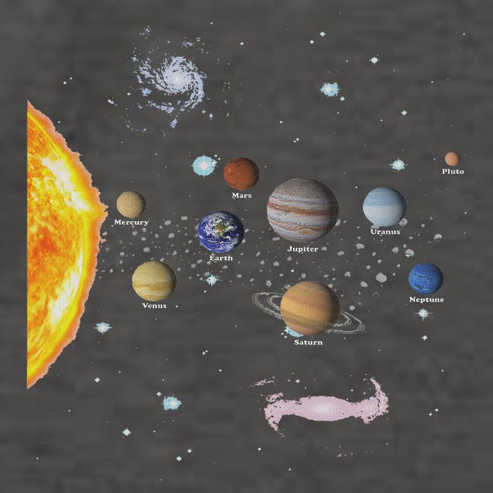 Stem Realistic Space Solar System Vector Backpack