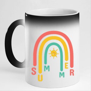 Summer Rainbow Sunshine Cute 11oz Black Color Changing Mug