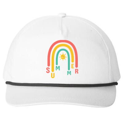 Summer Rainbow Sunshine Cute Snapback Five-Panel Rope Hat