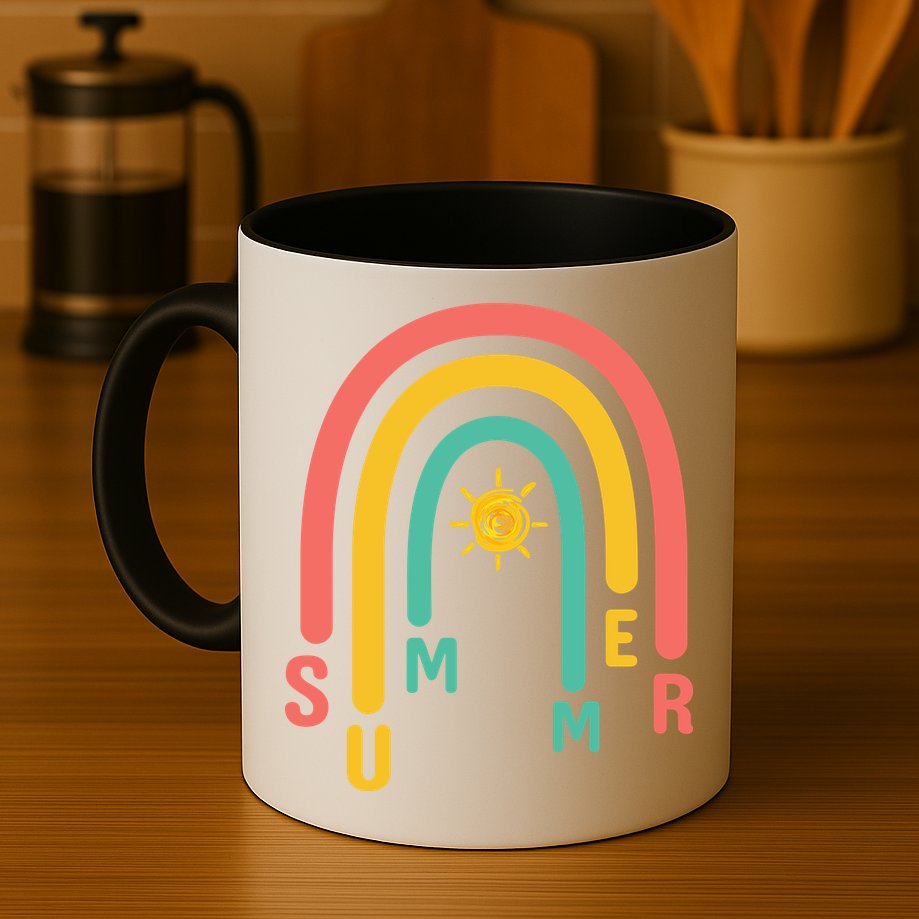 Summer Rainbow Sunshine Cute Mug