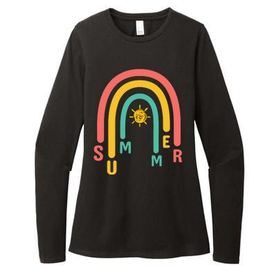 Summer Rainbow Sunshine Cute Womens CVC Long Sleeve Shirt