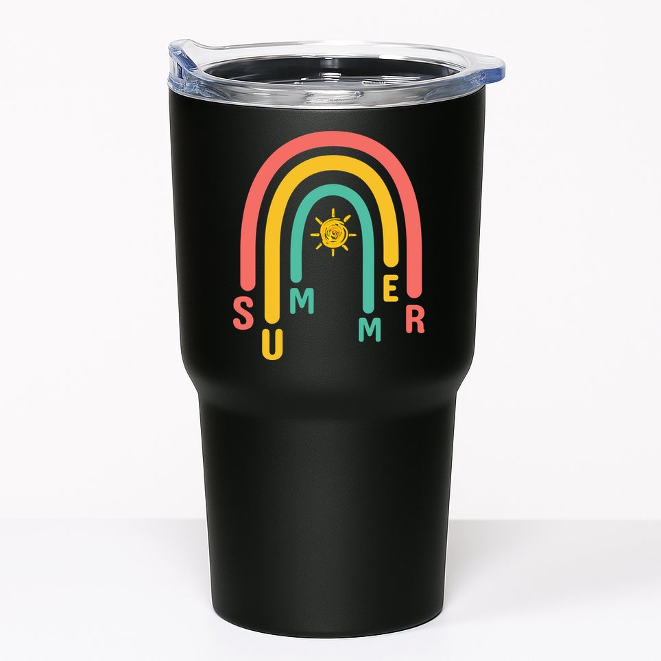 Summer Rainbow Sunshine Cute Tumbler