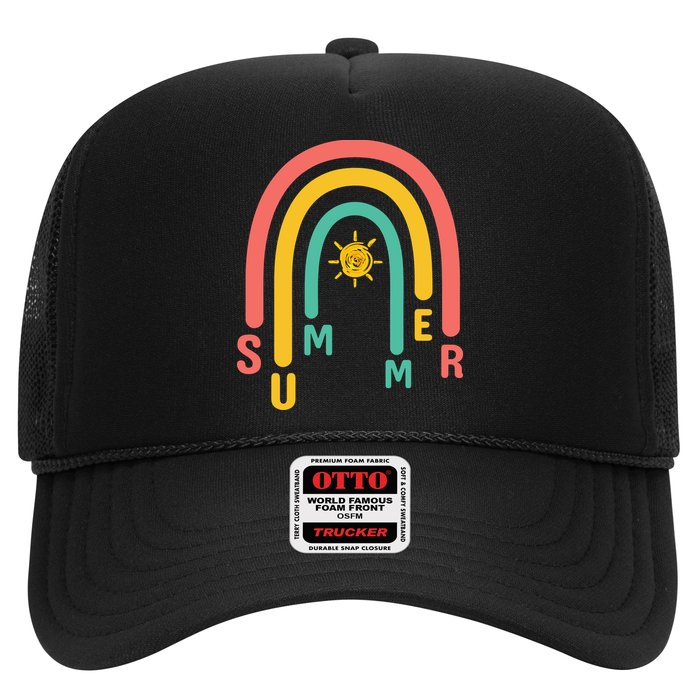Summer Rainbow Sunshine Cute Trucker Hat