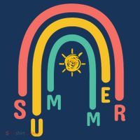 Summer Rainbow Sunshine Cute Long Sleeve Shirt