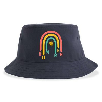 Summer Rainbow Sunshine Cute Sustainable Bucket Hat