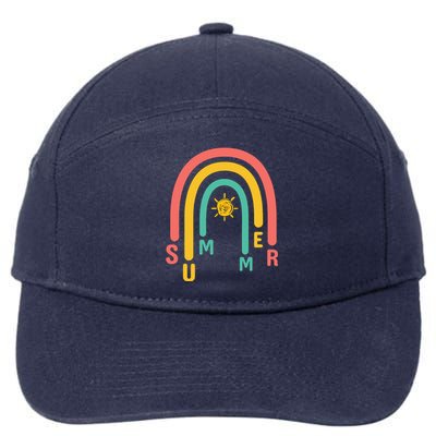 Summer Rainbow Sunshine Cute 7-Panel Snapback Hat