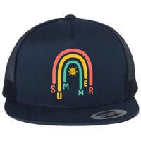 Summer Rainbow Sunshine Cute Flatbill Hat