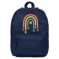 Summer Rainbow Sunshine Cute 16 in Basic Backpack
