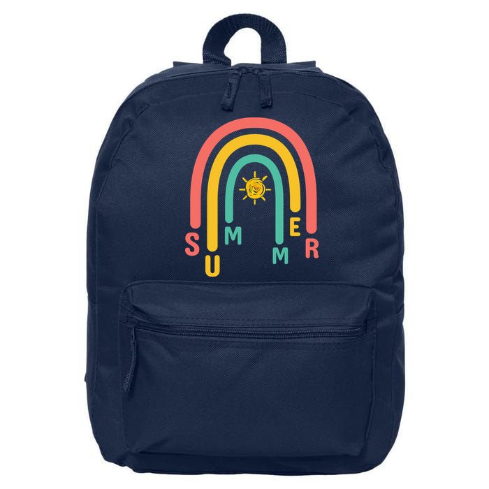Summer Rainbow Sunshine Cute 16 in Basic Backpack
