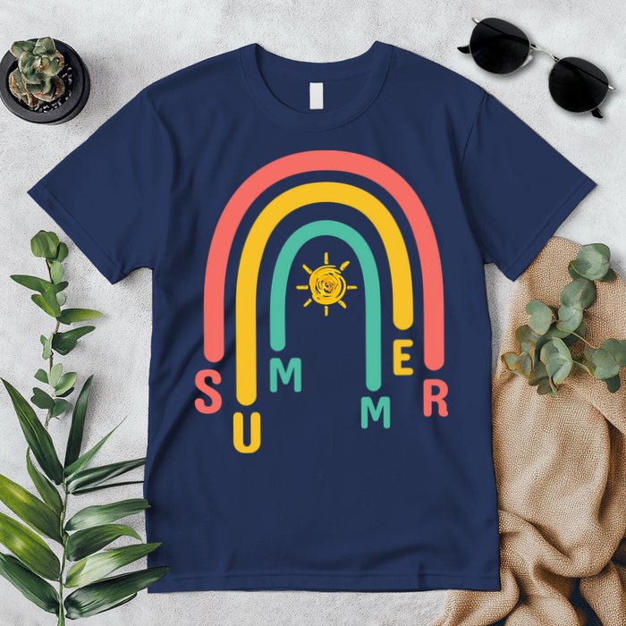 Summer Rainbow Sunshine Cute Premium T-Shirt