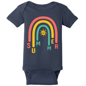 Summer Rainbow Sunshine Cute Baby Bodysuit