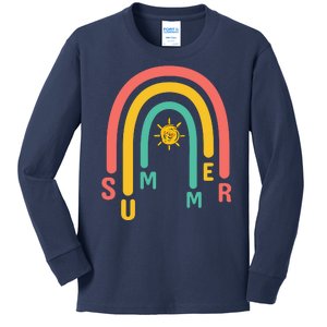 Summer Rainbow Sunshine Cute Kids Long Sleeve Shirt