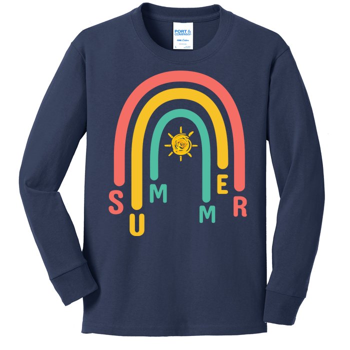 Summer Rainbow Sunshine Cute Kids Long Sleeve Shirt