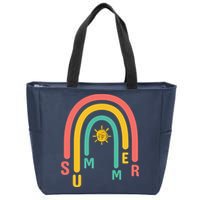 Summer Rainbow Sunshine Cute Zip Tote Bag