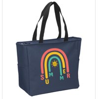 Summer Rainbow Sunshine Cute Zip Tote Bag