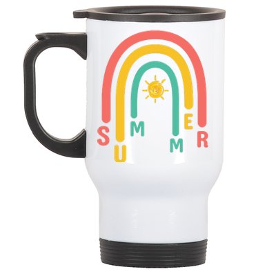 Summer Rainbow Sunshine Cute Stainless Steel Travel Mug