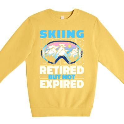 Skiing Retired Ski Cool Gift Winter Sports Skier Gift Premium Crewneck Sweatshirt