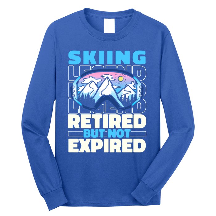 Skiing Retired Ski Cool Gift Winter Sports Skier Gift Long Sleeve Shirt