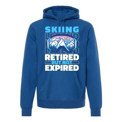 Skiing Retired Ski Cool Gift Winter Sports Skier Gift Premium Hoodie