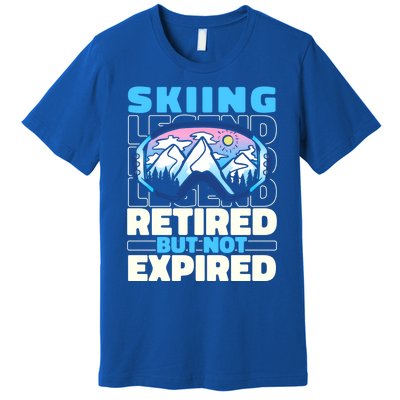 Skiing Retired Ski Cool Gift Winter Sports Skier Gift Premium T-Shirt