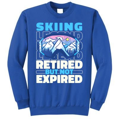 Skiing Retired Ski Cool Gift Winter Sports Skier Gift Tall Sweatshirt