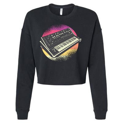 Synthesizer Retro Cropped Pullover Crew