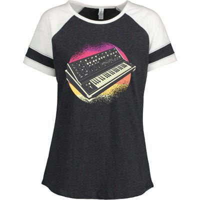 Synthesizer Retro Enza Ladies Jersey Colorblock Tee