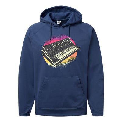 Synthesizer Retro Performance Fleece Hoodie