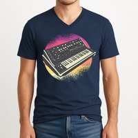 Synthesizer Retro V-Neck T-Shirt