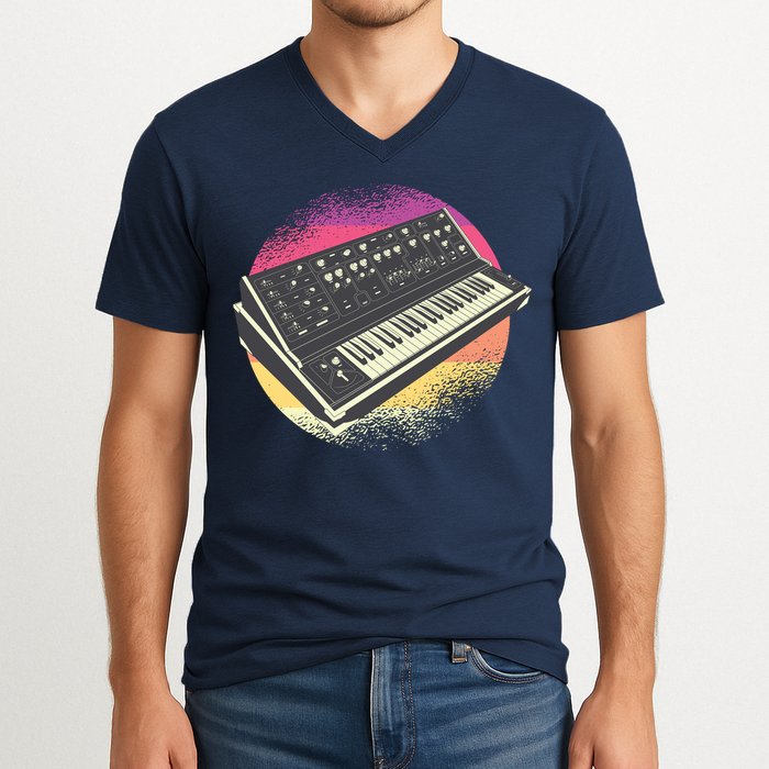 Synthesizer Retro V-Neck T-Shirt