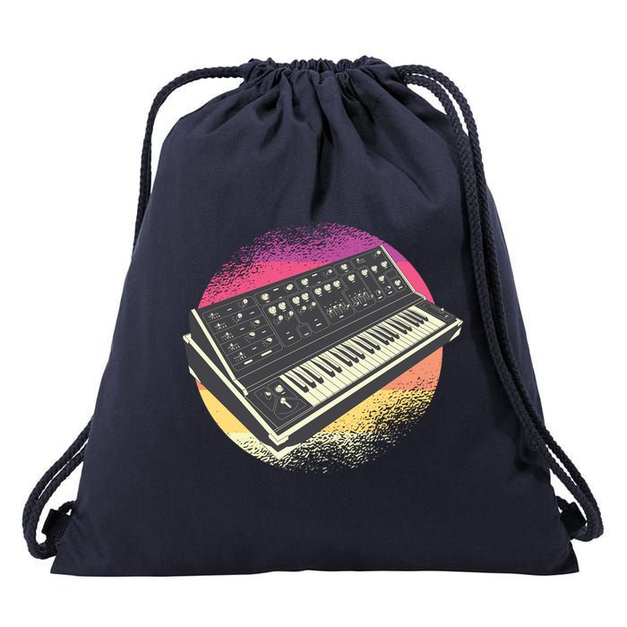 Synthesizer Retro Drawstring Bag