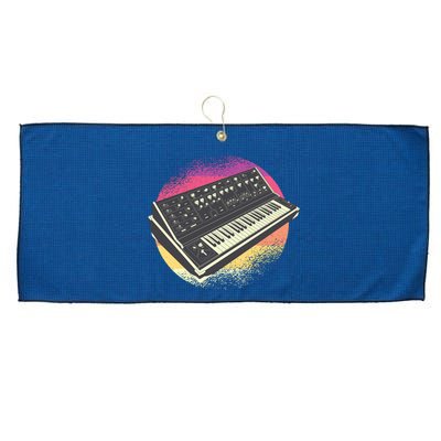 Synthesizer Retro Large Microfiber Waffle Golf Towel