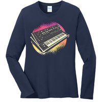 Synthesizer Retro Ladies Long Sleeve Shirt