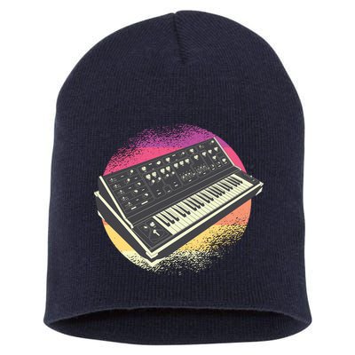 Synthesizer Retro Short Acrylic Beanie