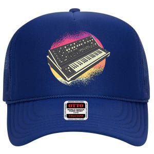 Synthesizer Retro High Crown Mesh Back Trucker Hat