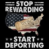 Stop Rewarding Start Deporting Vintage American Declaration Drawstring Bag