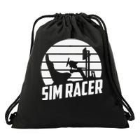 Sim Racer Simulation Gaming Race Car Sim Racing Drawstring Bag