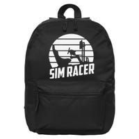 Sim Racer Simulation Gaming Race Car Sim Racing 16 in Basic Backpack