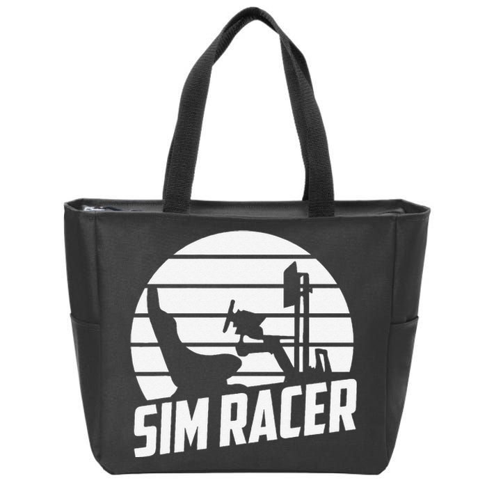 Sim Racer Simulation Gaming Race Car Sim Racing Zip Tote Bag