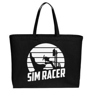 Sim Racer Simulation Gaming Race Car Sim Racing Cotton Canvas Jumbo Tote