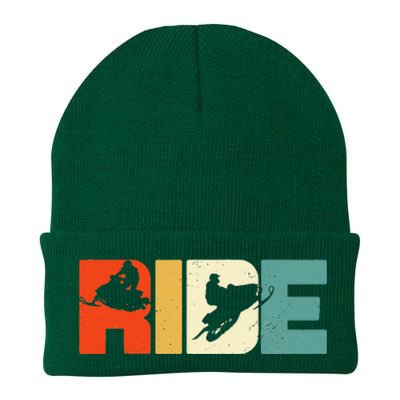 Snowmobile Ride Snowmobiling Motor Sled Winter Sport Gift Knit Cap Winter Beanie