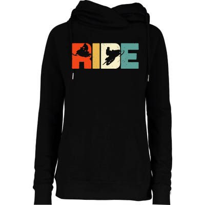 Snowmobile Ride Snowmobiling Motor Sled Winter Sport Gift Womens Funnel Neck Pullover Hood